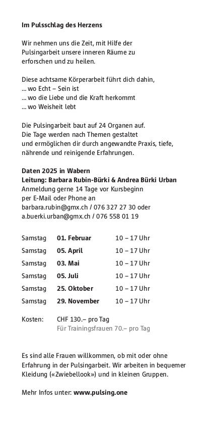 Pulsing 2025 in Bern